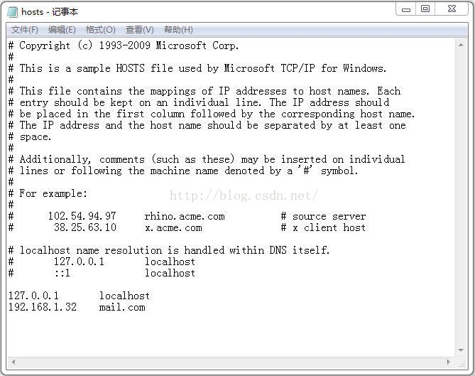 Windows.etc\hosts文件