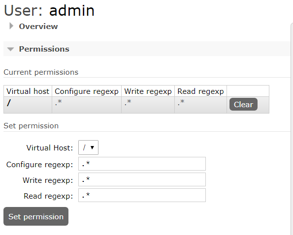 在rabbitmq管理界面通过admin菜单添加用户