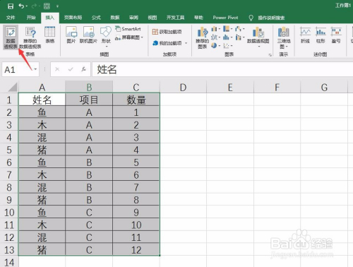 Excel数据透视表多个行标签并列显示怎么设置？