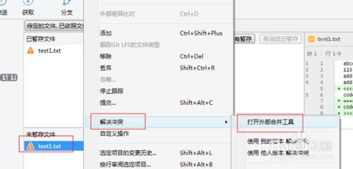 SourceTree使用教程（四）---冲突解决