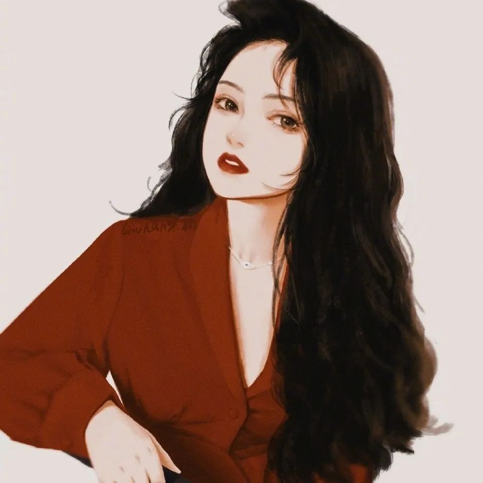 复古风手绘女生头像67真的不要太好看67