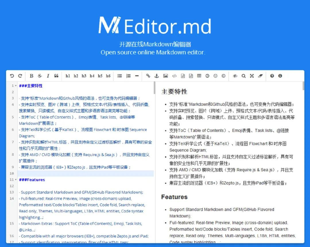 Markdown editor