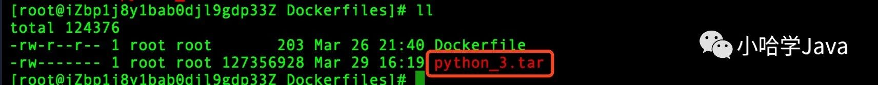 Docker export file