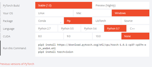 pytorch学习 01.pytorch简介与下载安装