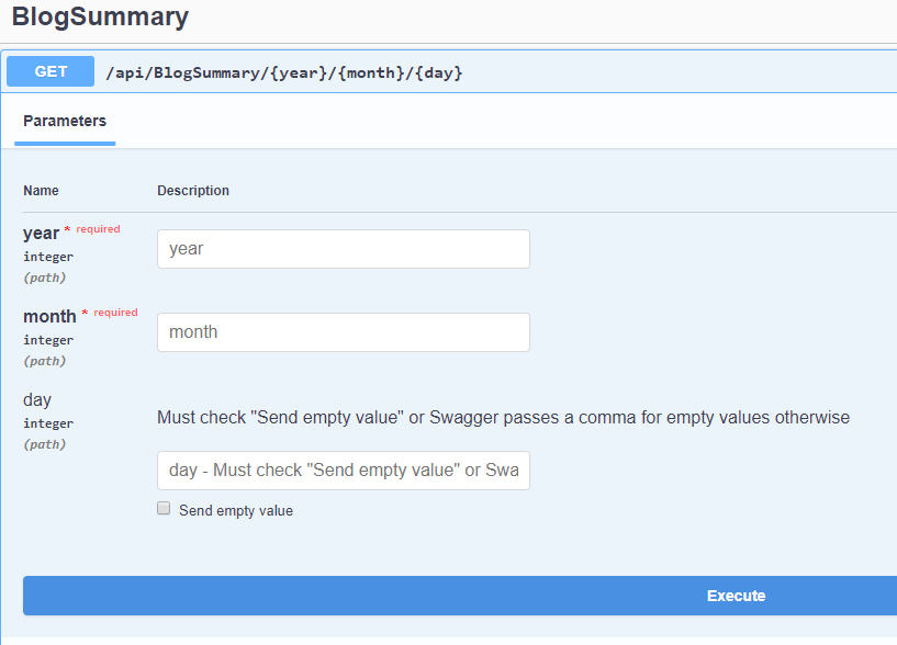 使用SWAGGER和ASP.NET CORE设置可选路由参数