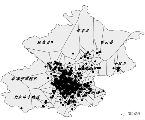 GIS应用技巧之泰森多边形分析