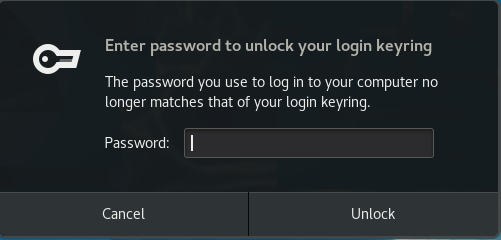 CentOS8 login Keyring 