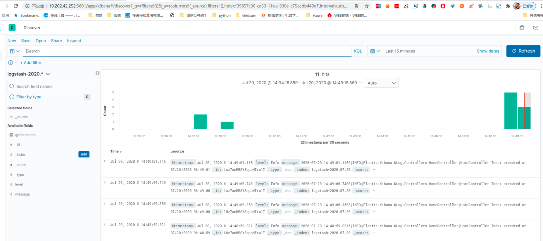 Logging with ElasticSearch, Kibana, ASP.NET Core and Docker