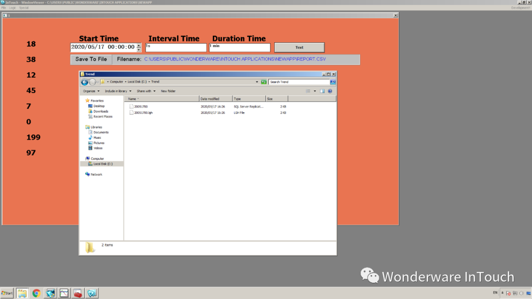 Intouch制作报表和导出Excel（手把手敲代码）