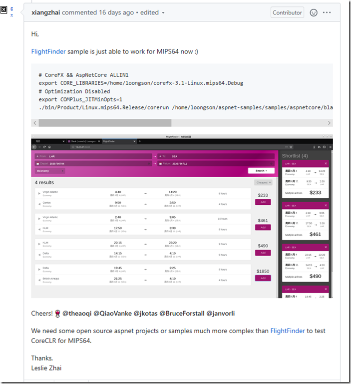 龙芯团队完成CoreCLR MIPS64移植，在github开源