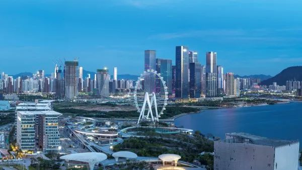 粤港澳大湾区新地标128米高湾区之光摩天轮重构深圳天际线