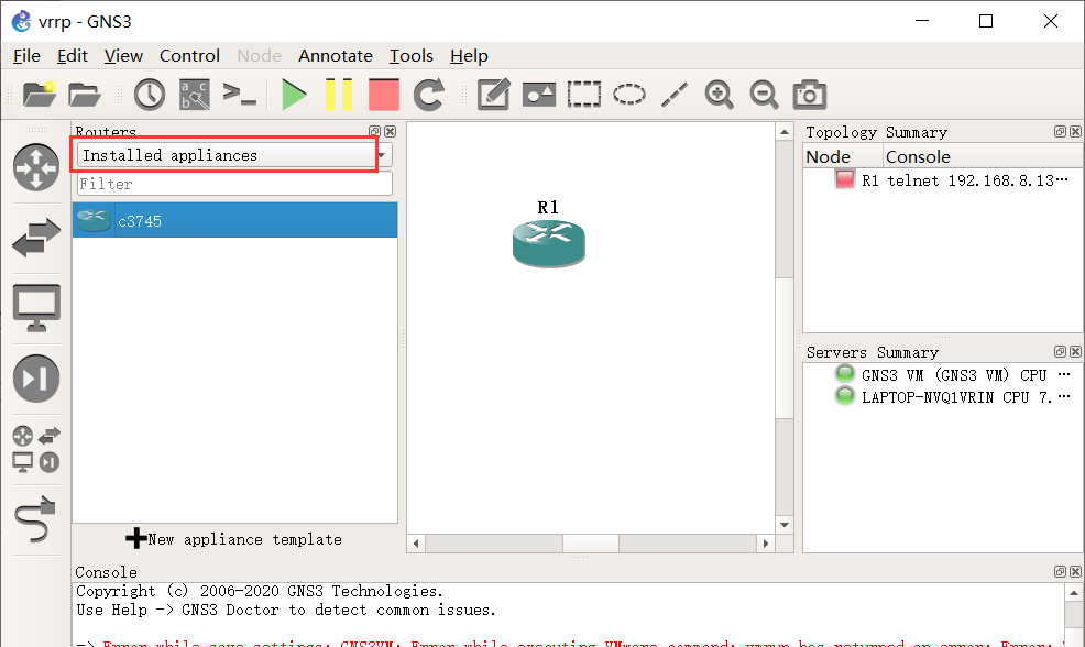 gns3 installation and detailed use tutorial