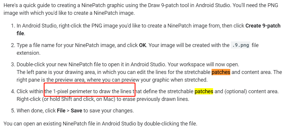 关于.9图失效以及.9图不可以错过的细节点_android studio 使用 .9图片下面有黑色块-CSDN博客