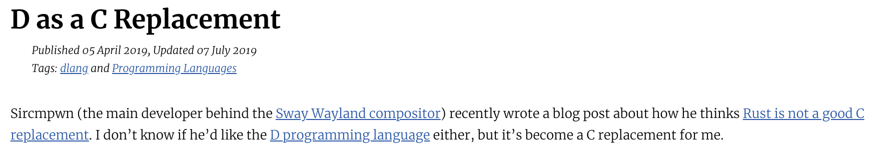 重新认识 D 编程语言 —— 基础篇_界面编程语言-CSDN博客