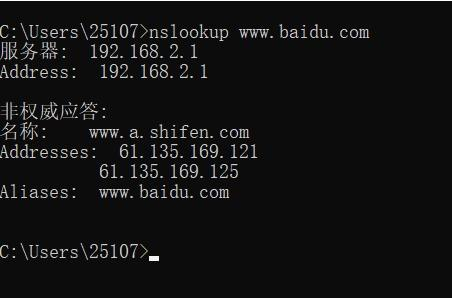 cmd下解析域名