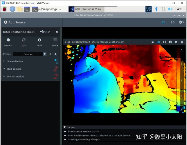 树莓派4整合Intel Realsense深度相机