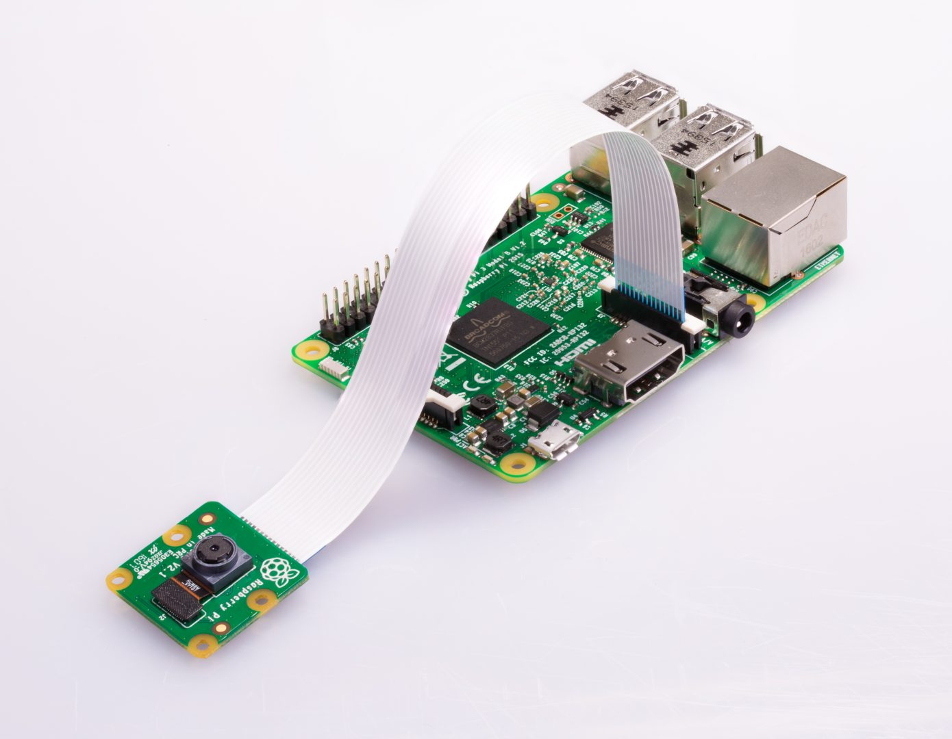 Raspberry Pi with Camera Module attached