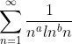 \sum_{n=1}^{\infty }\frac{1}{n^{a}ln^{b}n}