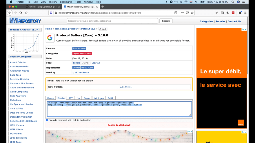 Add protobuf-java dependency