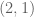 (2, 1)