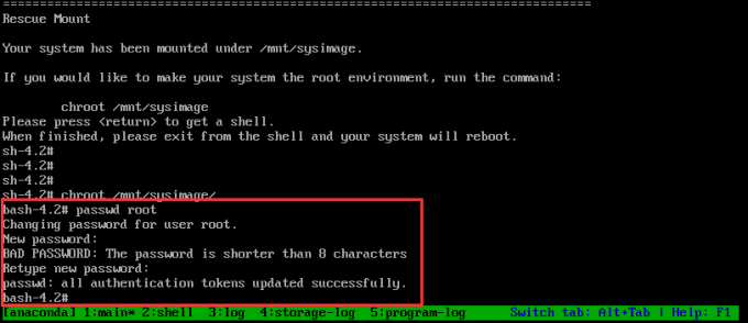 Centos 7 忘记管理员root密码的解决办法 