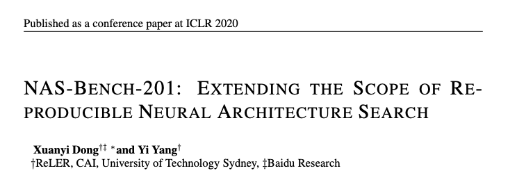 ICLR 2020| 最新NAS benchmark：0.1秒完成NAS算法搜索