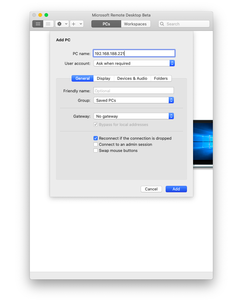 microsoft remote client for mac