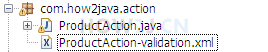 新建文件ProductAction-validation.xml