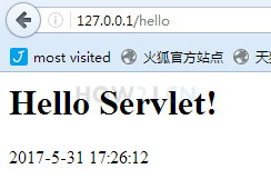 重启tomcat，访问http://127.0.0.1/hello