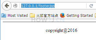 首先准备一个footer.jsp